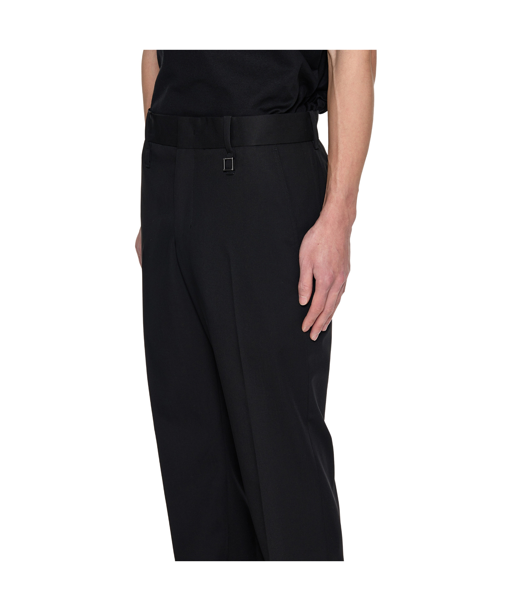 Wooyoungmi Belt-loop Casual Pants In Black