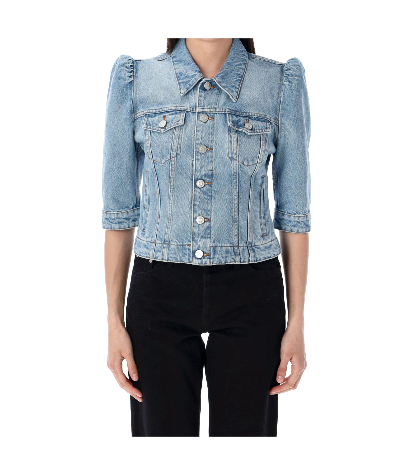Coperni Tailored Jacket Puffed Sleeves In Blue