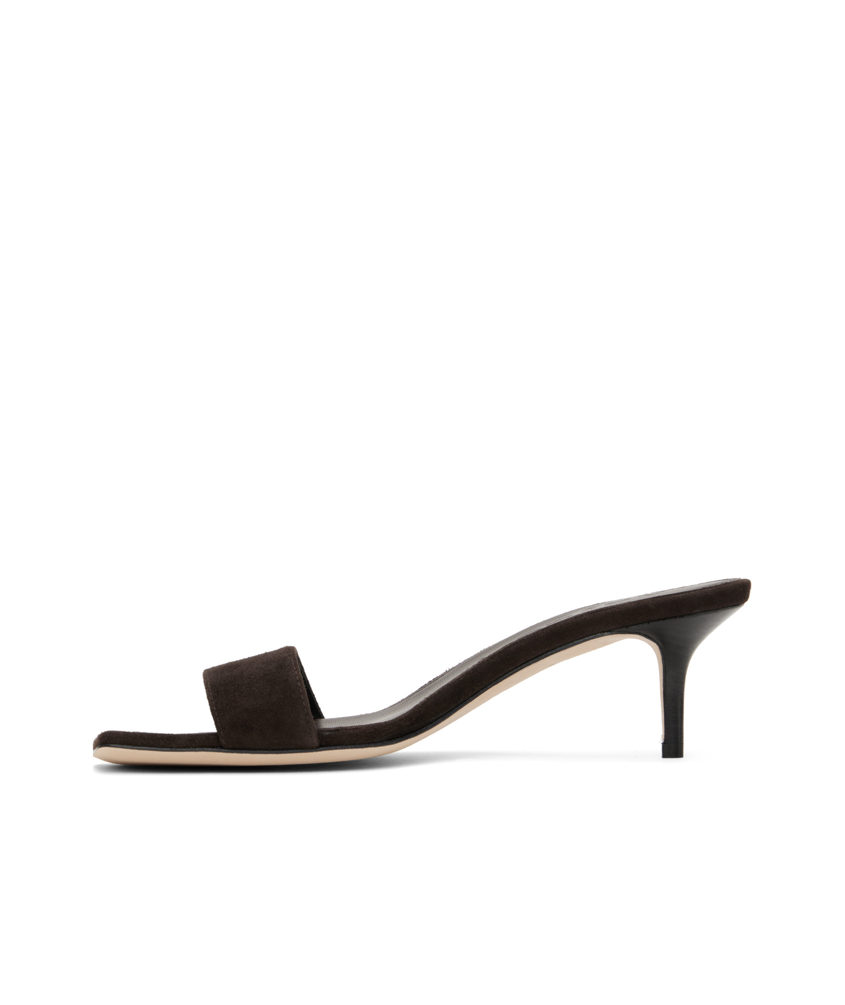 Aeyde Brown Ilvy Kid Suede Leather Mules
