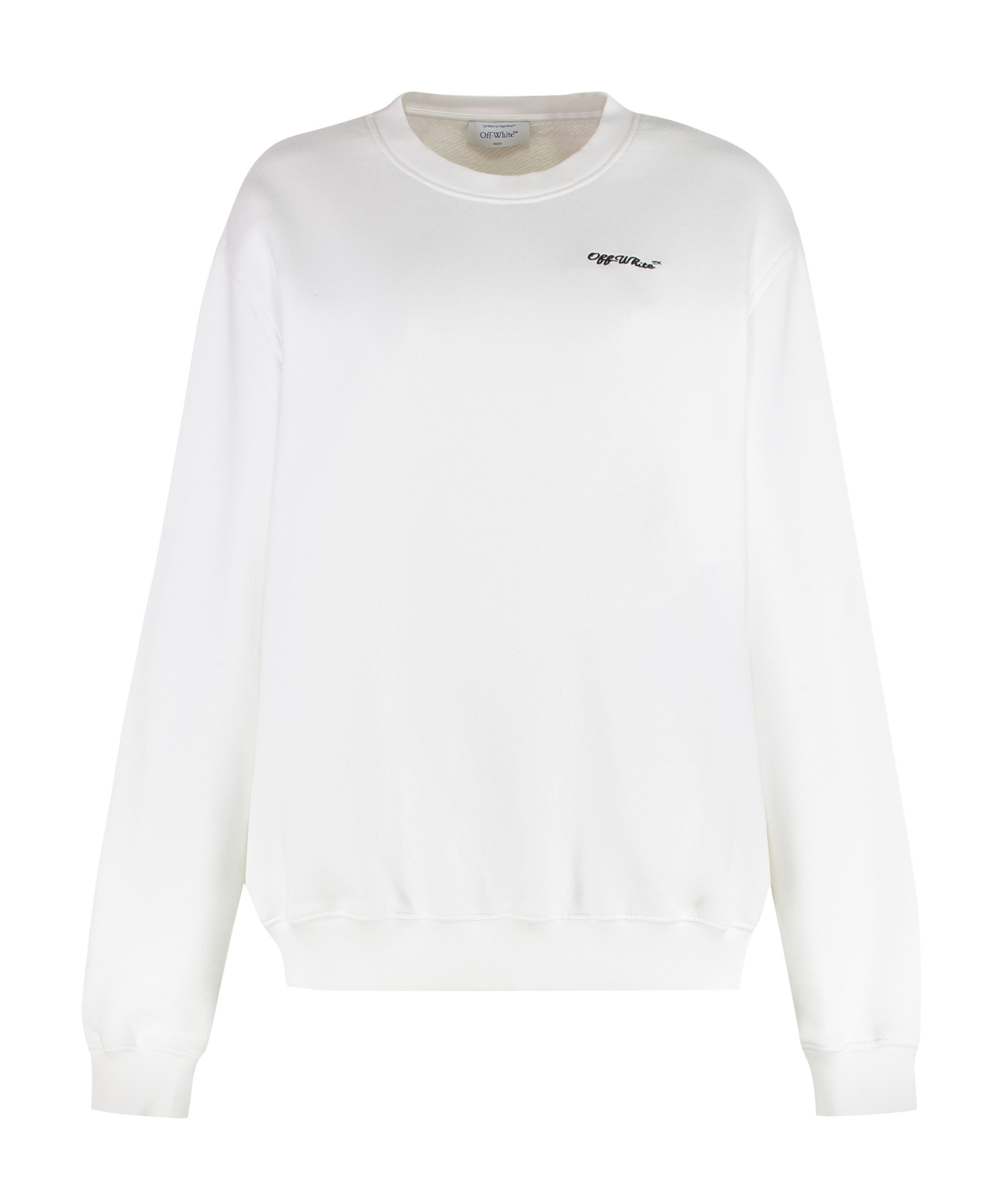 Off-white Cotton Crew-neck Sweatshirt In White