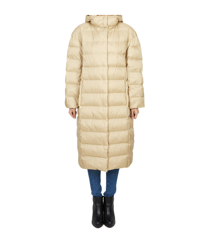 Max Mara Long-sleeved Cotton-padded Jacket In Neutral