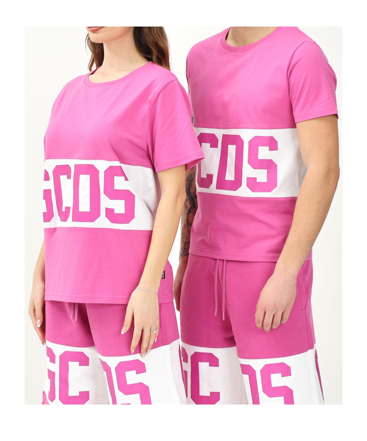 Gcds Short Sleeve T-shirt In Pink