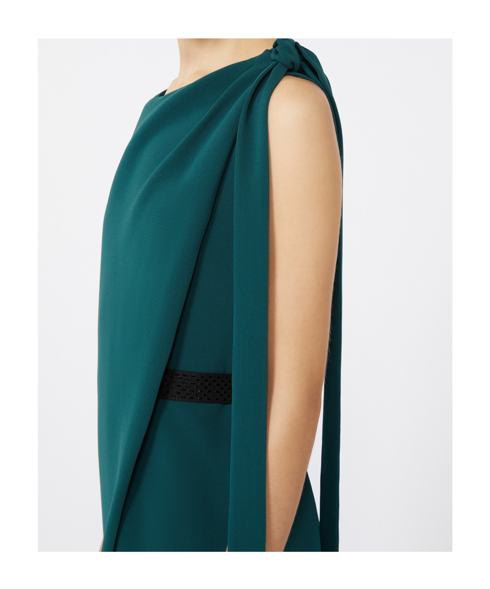 Max Mara Cady Tunic Dress In Green
