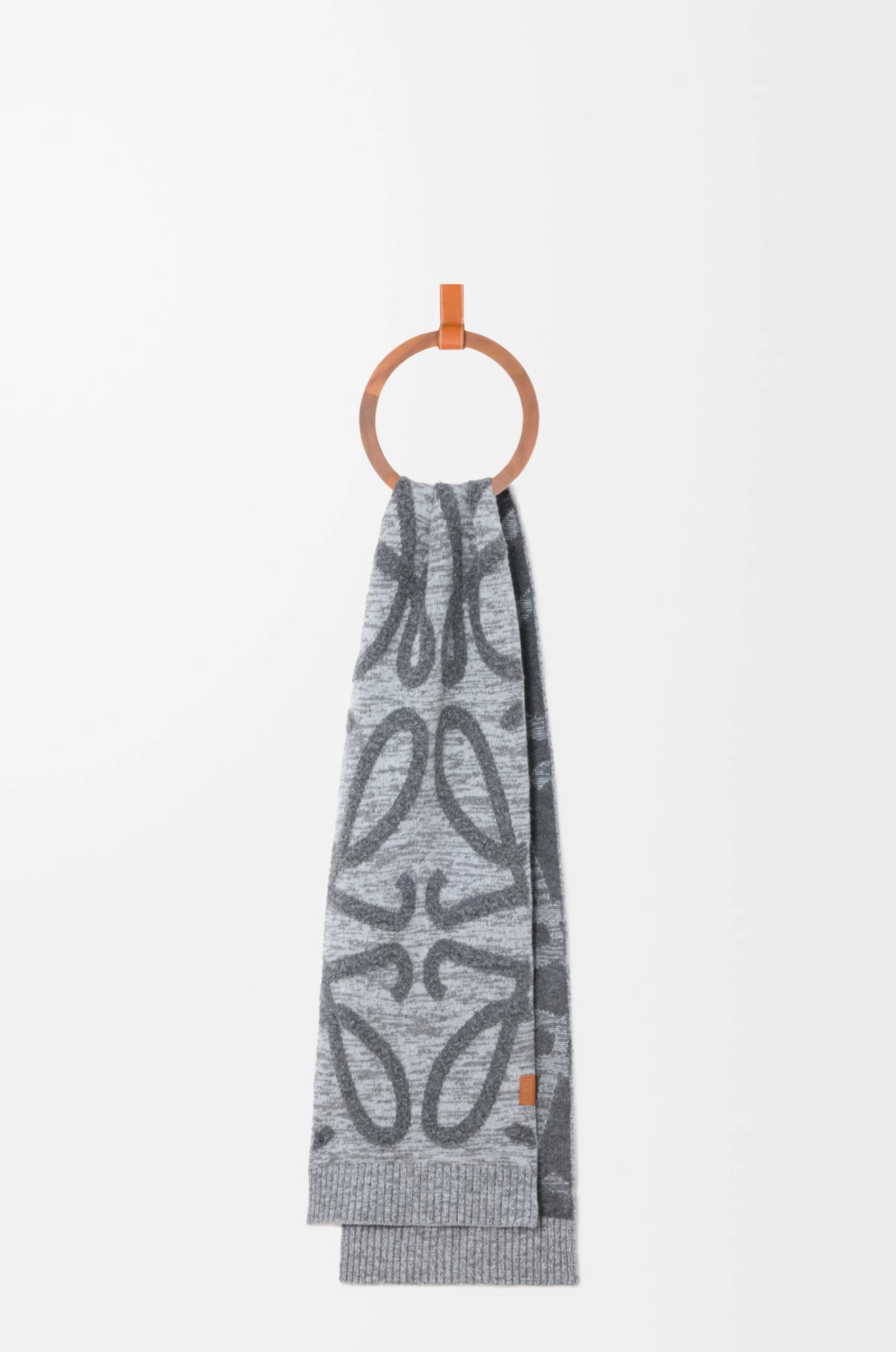 Loewe Rectangular Scarf In Gray