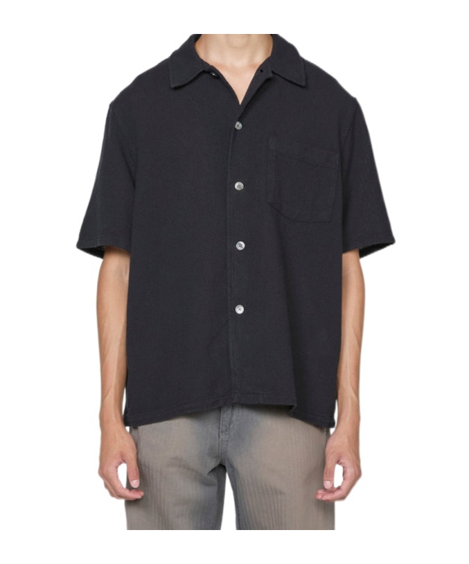 Our Legacy Black Boucle Box Shirt In Green