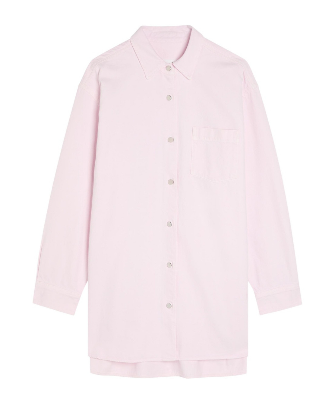 Agolde Solid-colour Denim Shirt In Pink