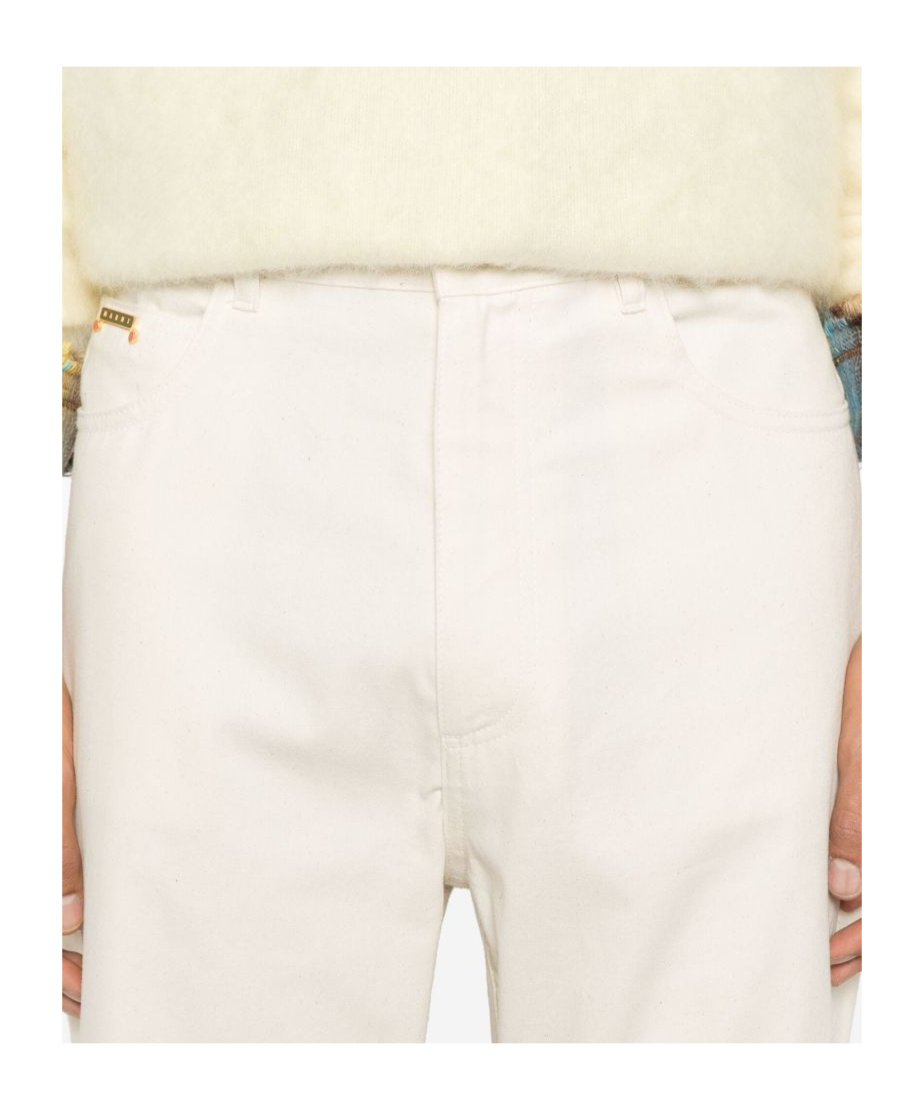 Marni Jeans With Belt Loops In White