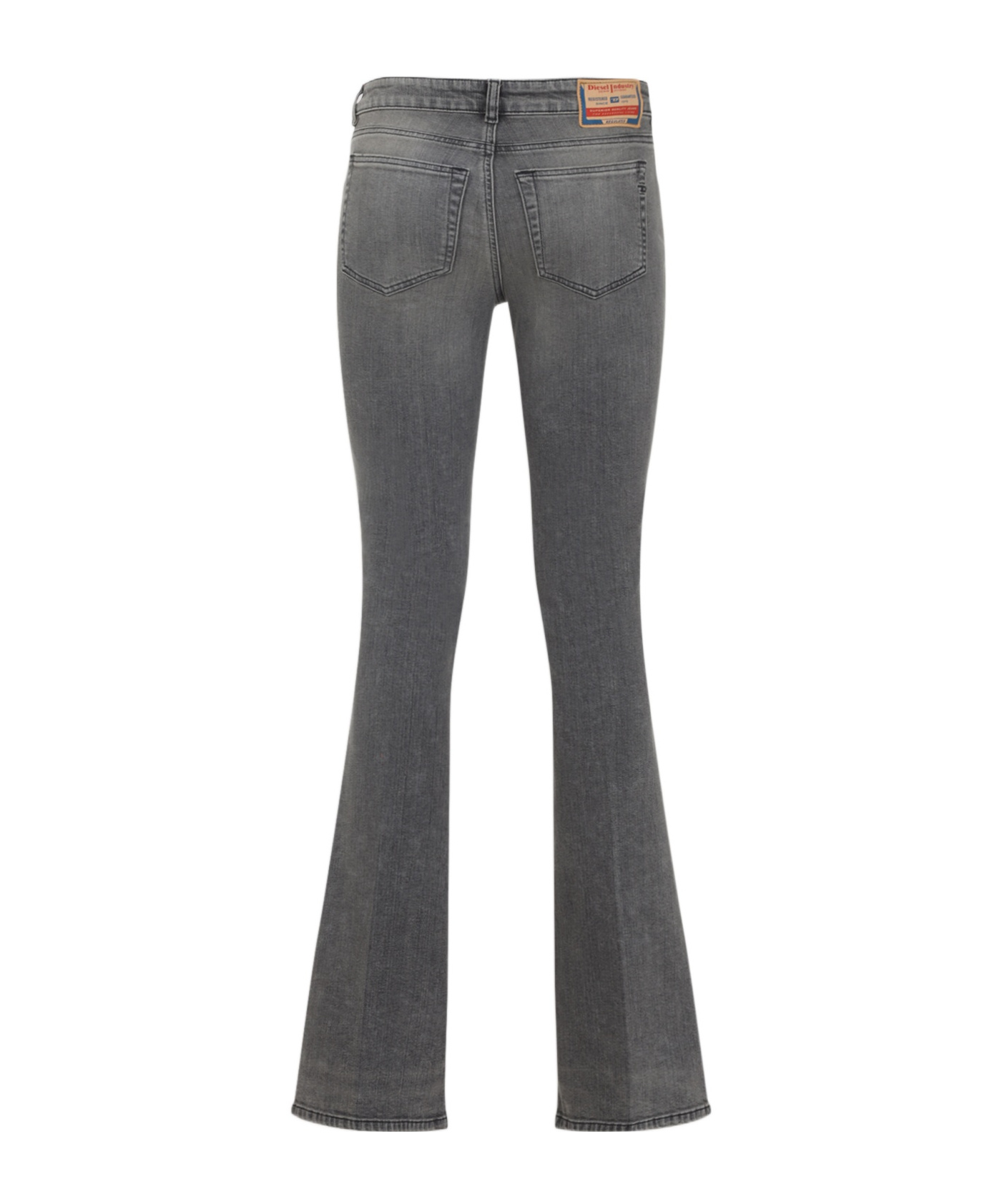 Diesel Five-pocket Design Flared Jeans In Gray