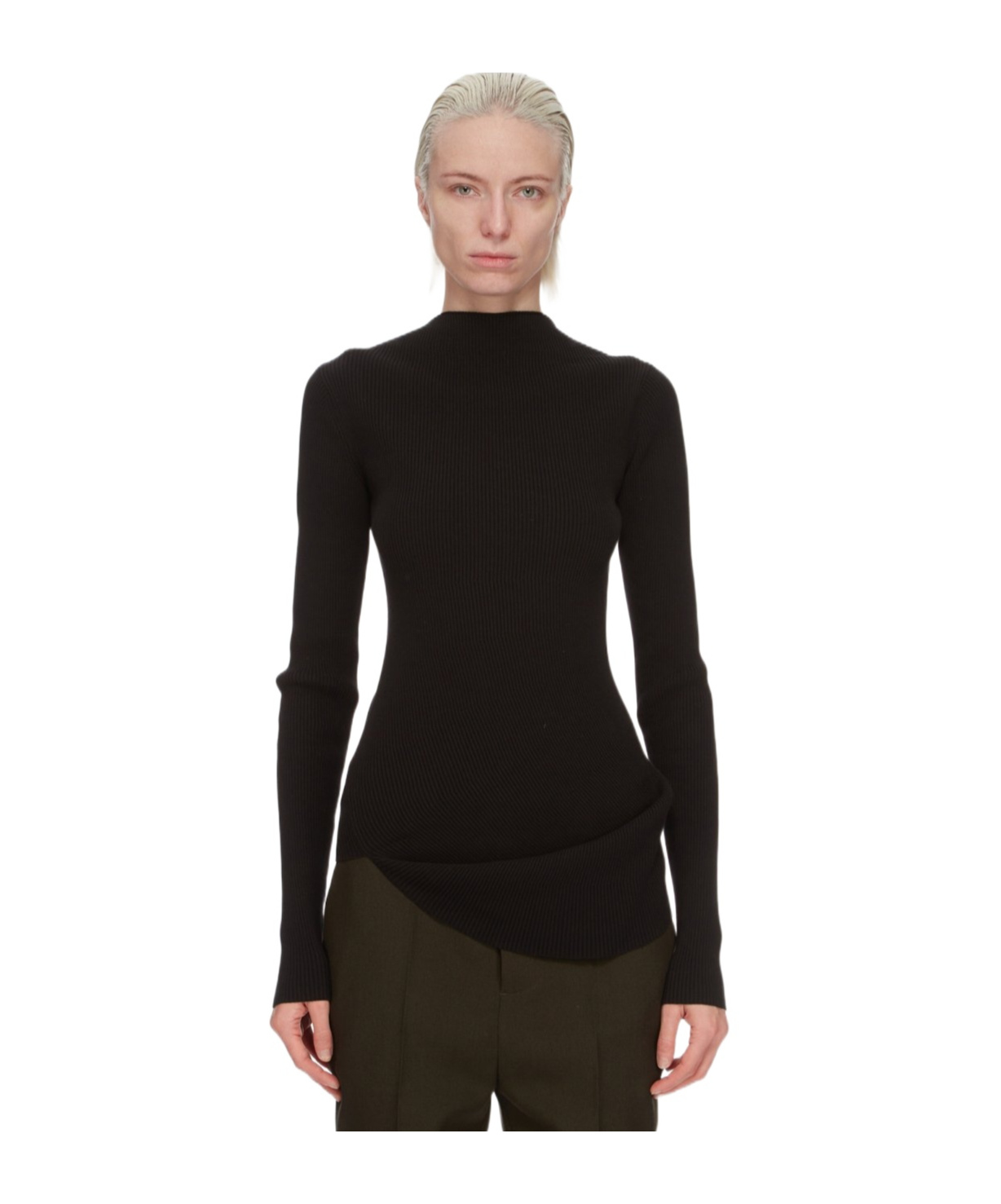 Rick Owens Drkshdw Long-sleeved Sweater In Black