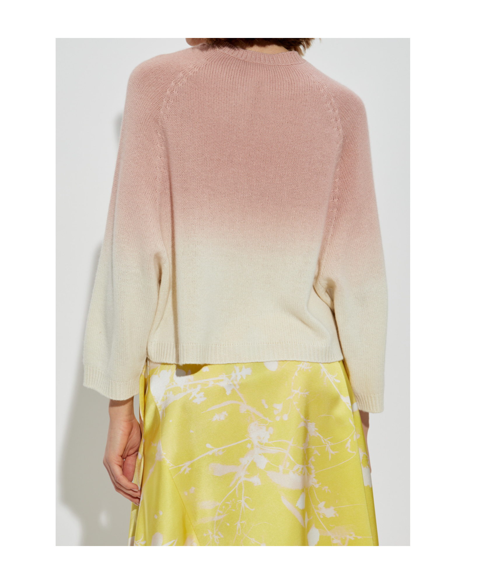Fabiana Filippi Long-sleeved Gradient Sweater In Nude