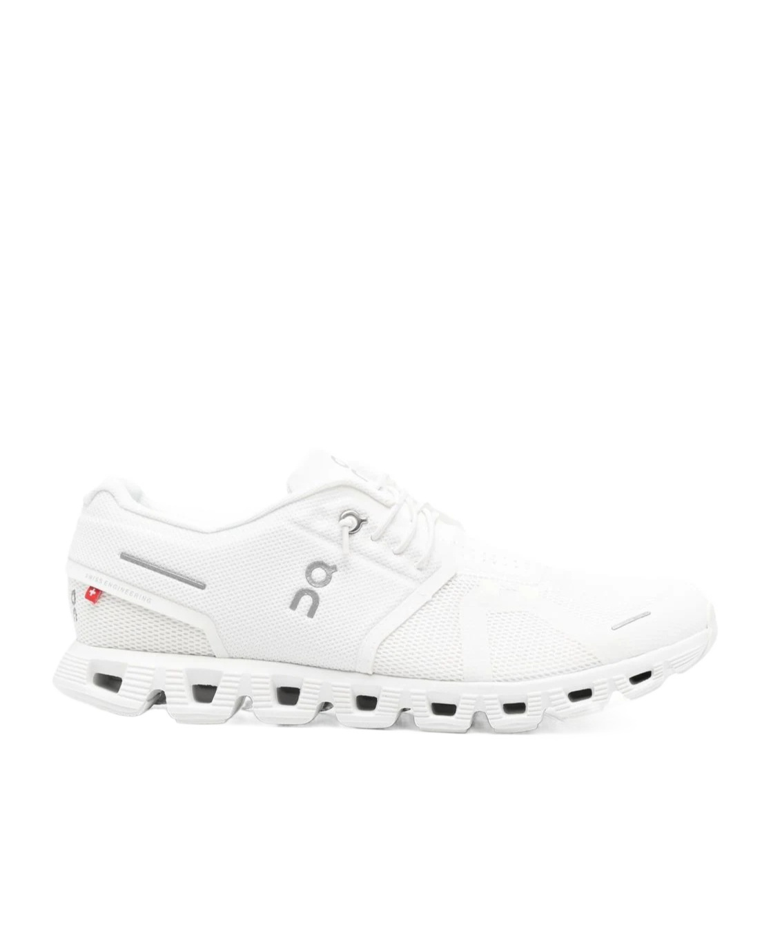 On Running Cloud 5 Lace-up Sneakers In White