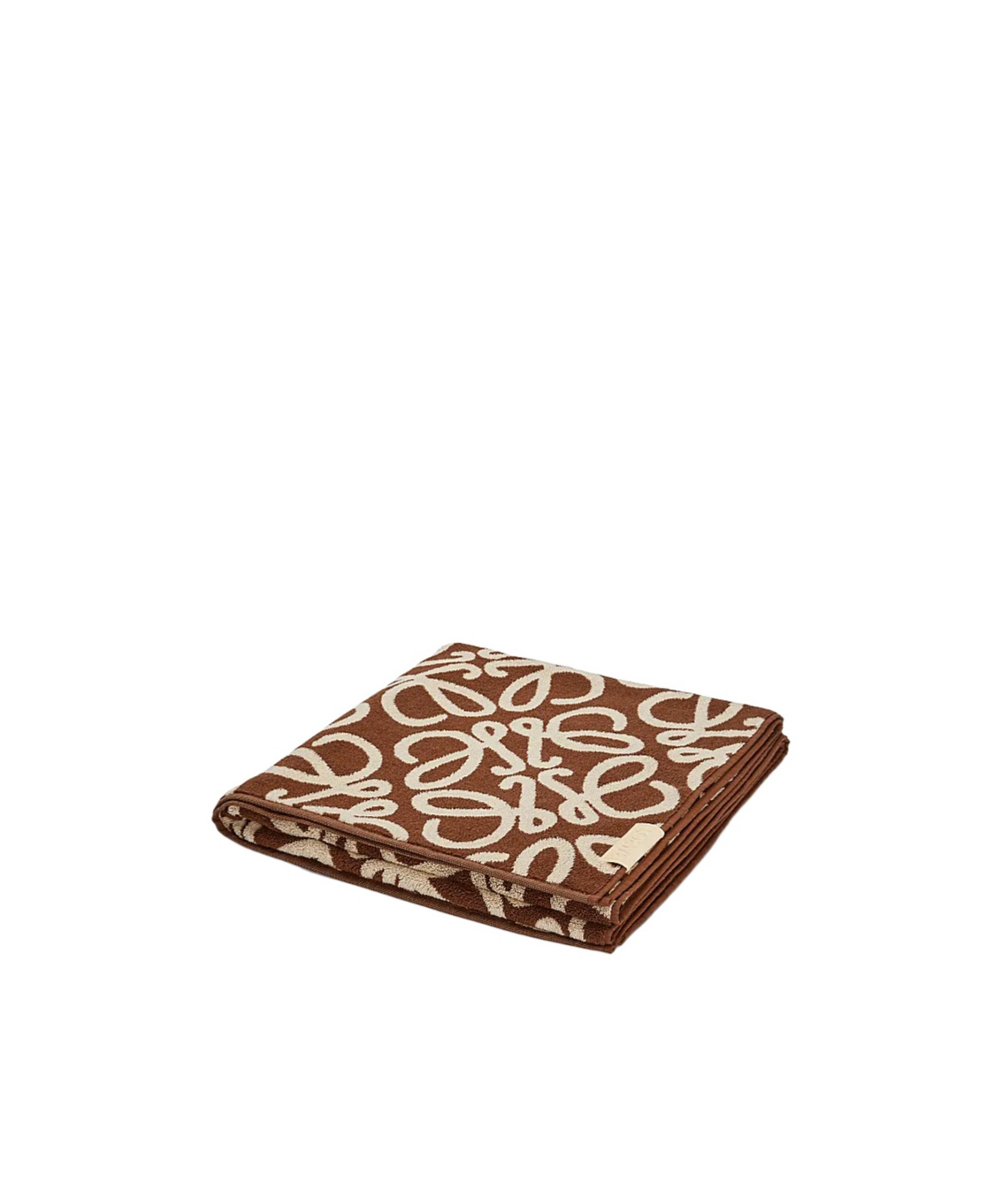 Loewe Logo Jacquard Towel In Brown