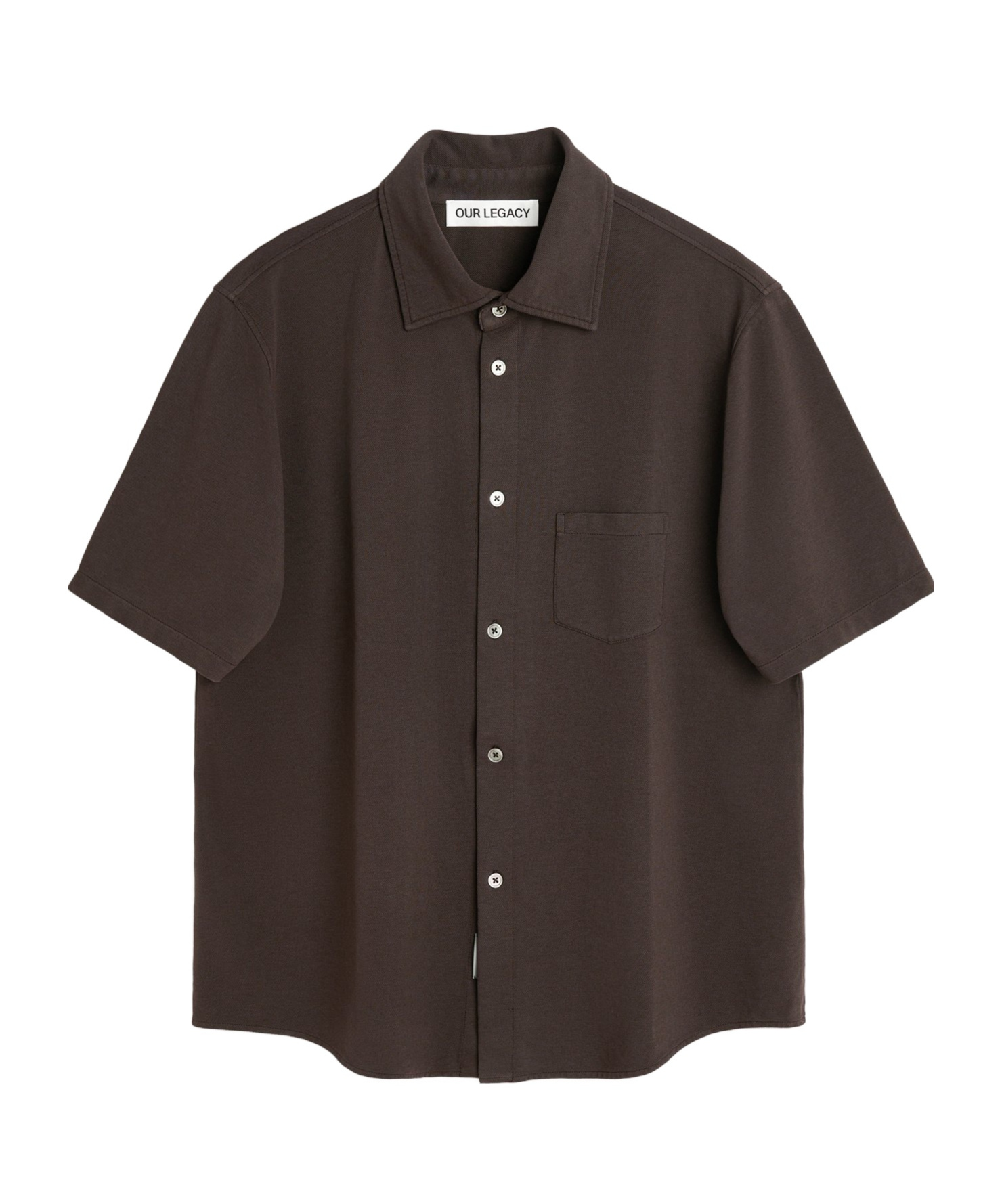 Our Legacy Lapel Short-sleeved Shirt In Black