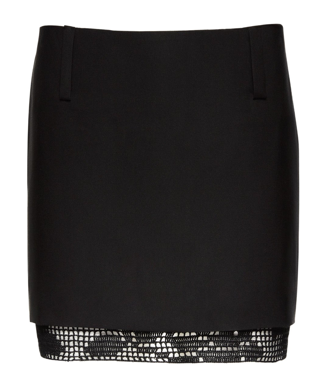 Magda Butrym Lace-trimmed Mini Skirt In Black
