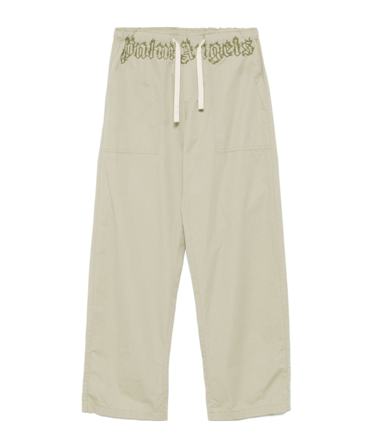Palm Angels Drawstring Casual Pants In White