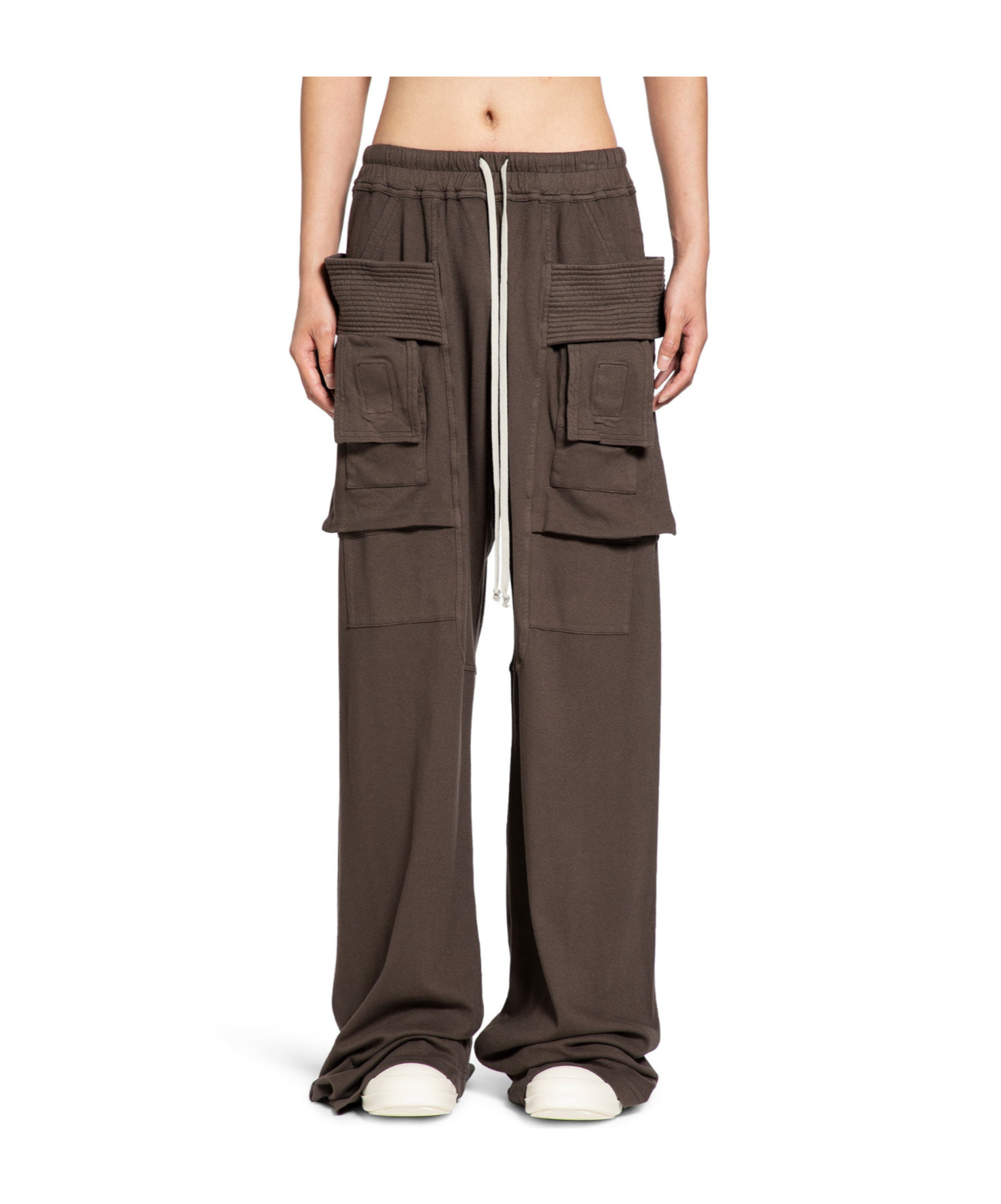 Rick Owens Drkshdw Drawstring Casual Pants In Brown