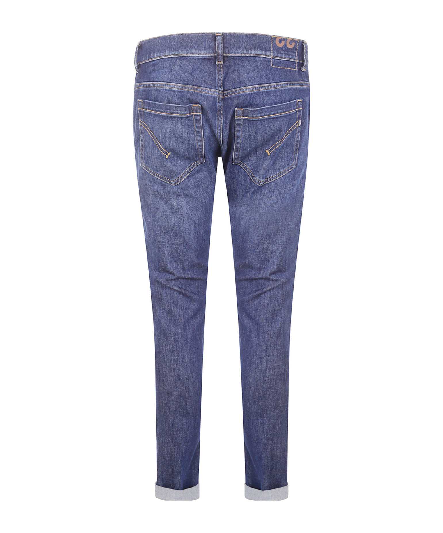 Dondup Flat Front Trousers With Diagonal Pockets In Blue