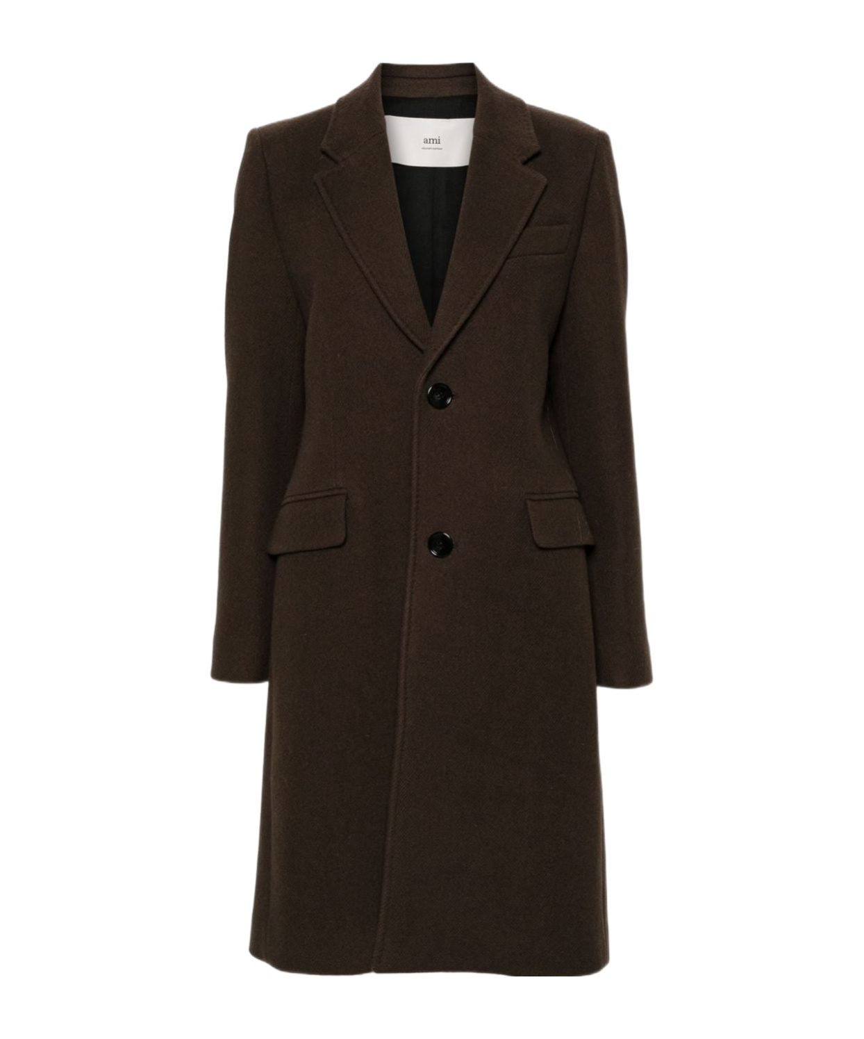Ami Alexandre Mattiussi Virgin Wool Coat In Black