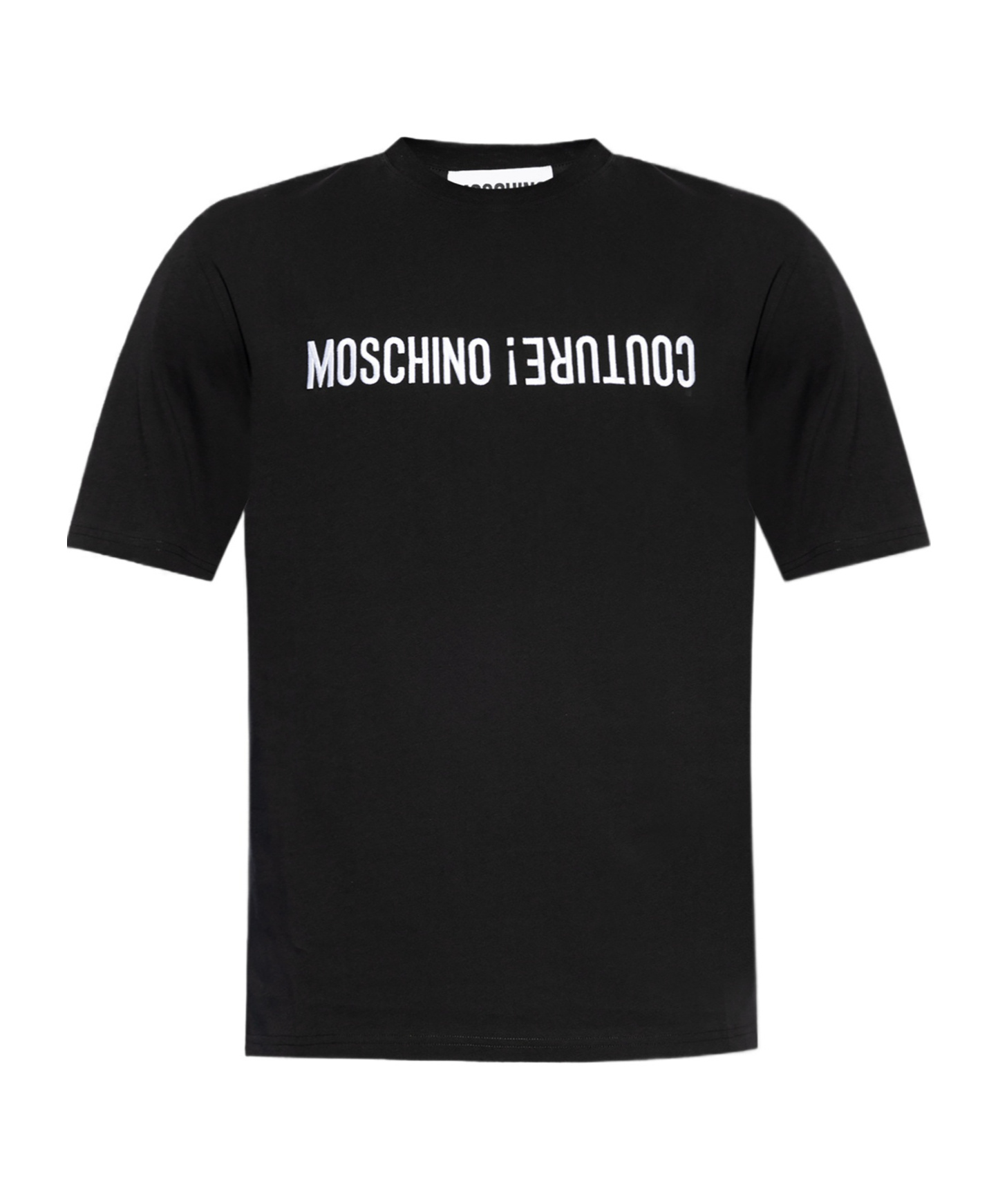 Moschino T-shirt With Embroidered Lettering In Black