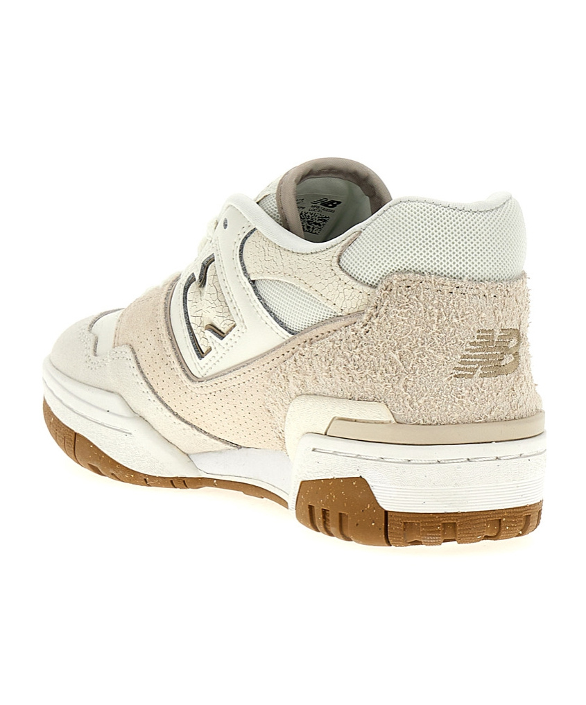 Shop New Balance 550 Panelled Leather Sneakers In White