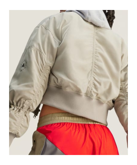 Adidas By Stella Mccartney Knitted Pilot Short Jacket In Nude
