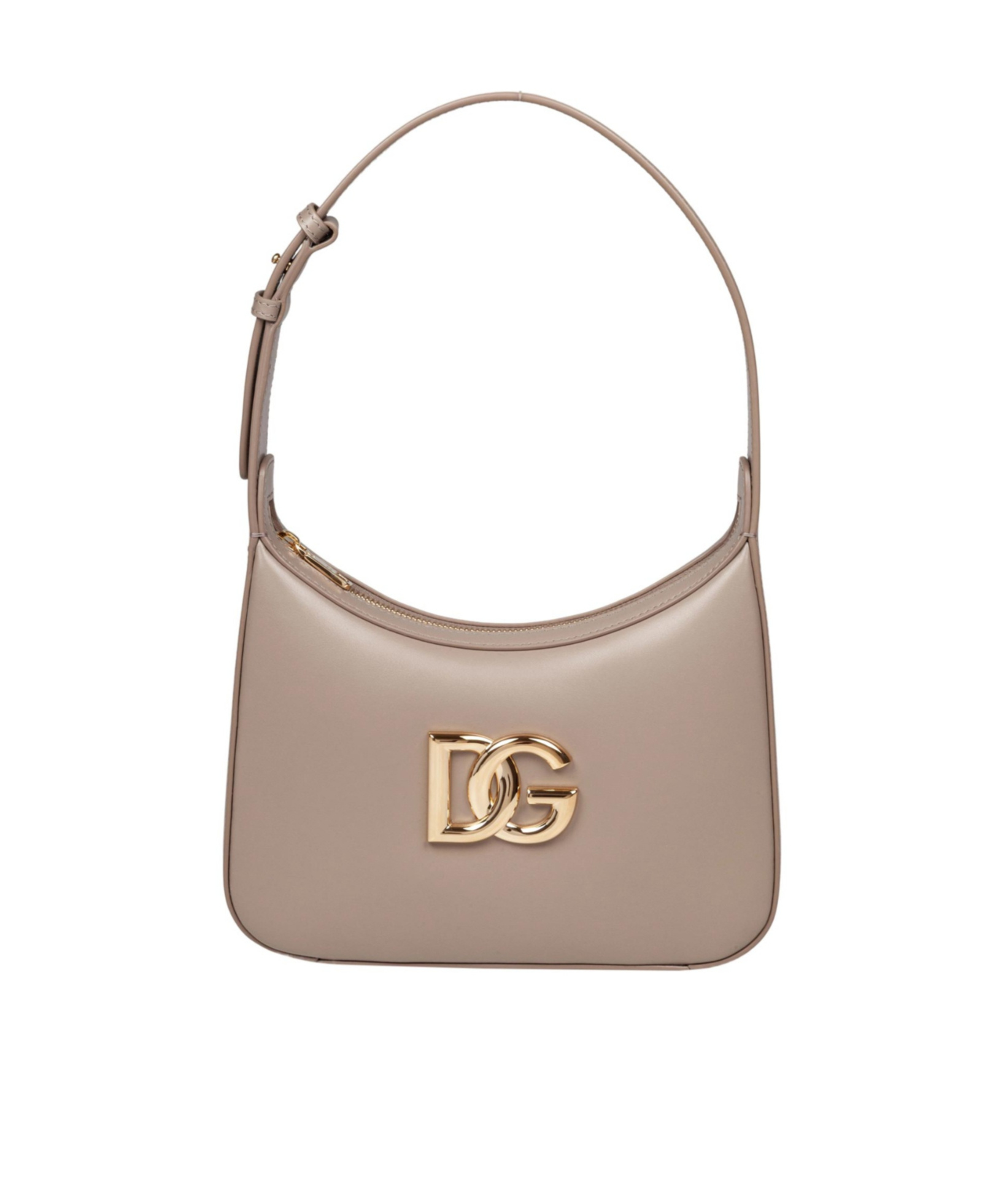 Dolce & Gabbana Shoulder Bag Leather L Taupe In Gray