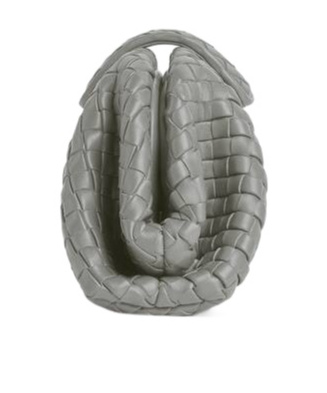 Bottega Veneta Lauren 1980 Mini Clutch With Chain In Gray