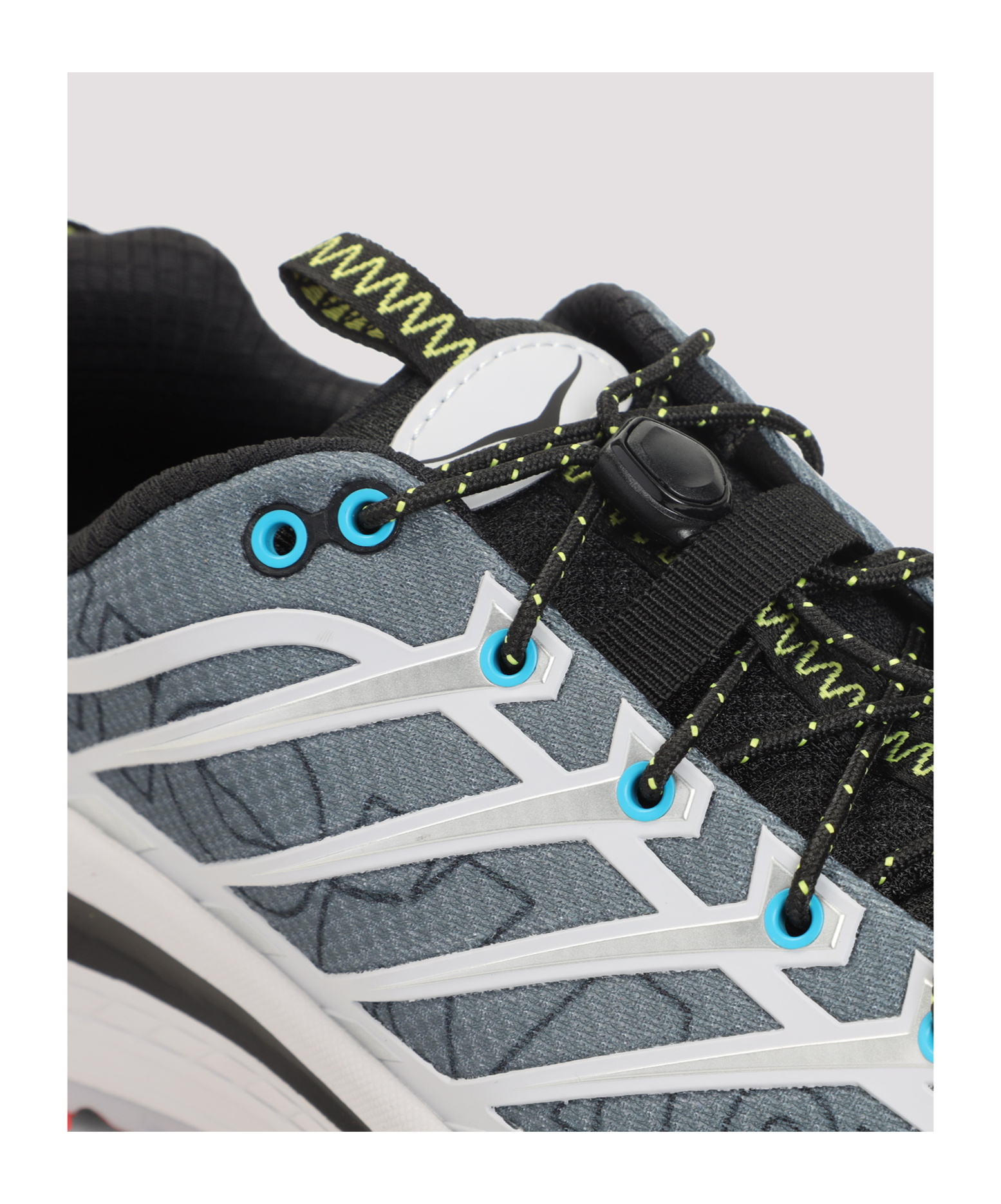 Hoka Mesh Sneakers With Heat-bonded Overlays In Gray
