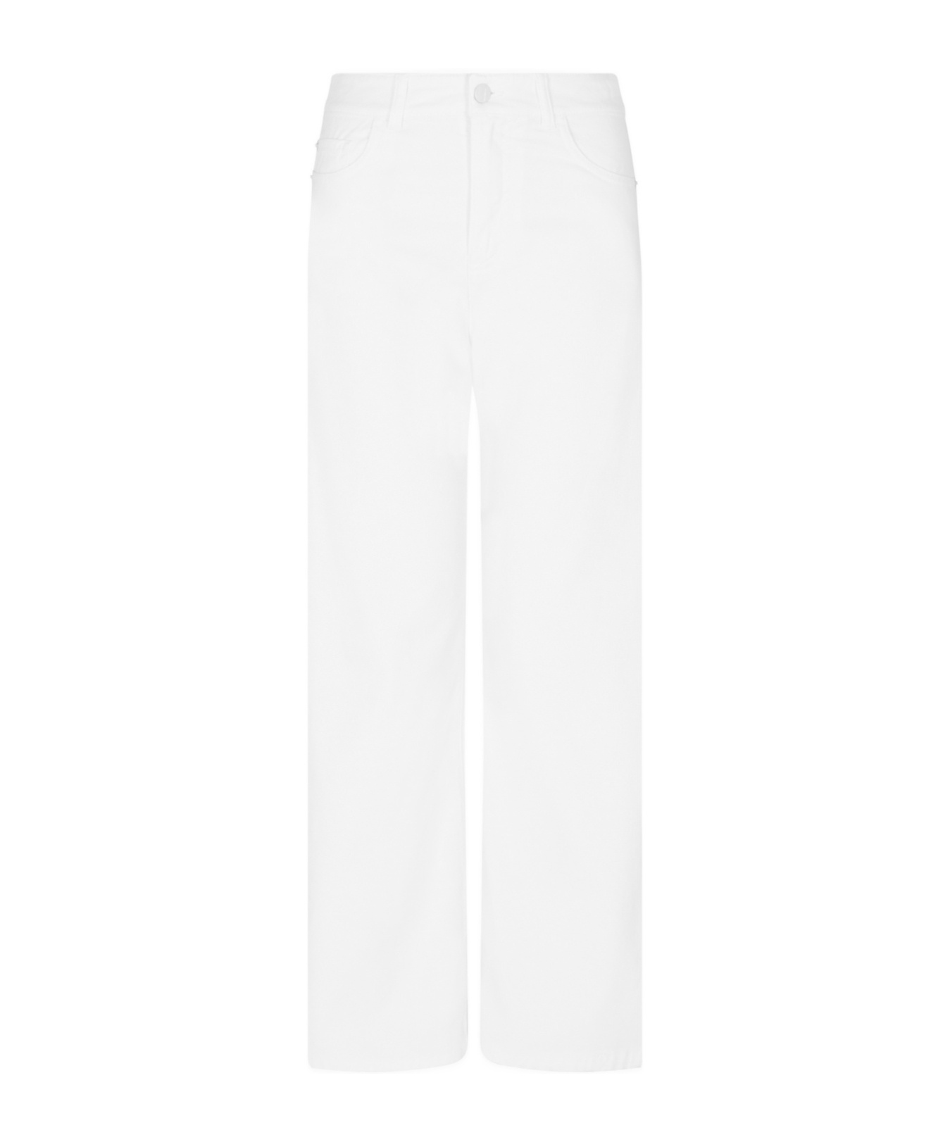 Emporio Armani Belt Loop Denim Trousers In White