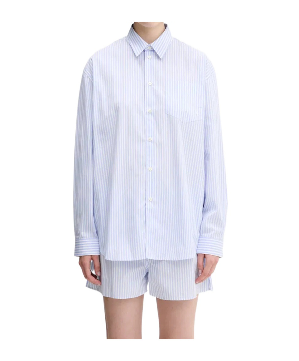 Sporty And Rich Src Oversized Relaxed Fit Striped Shirt