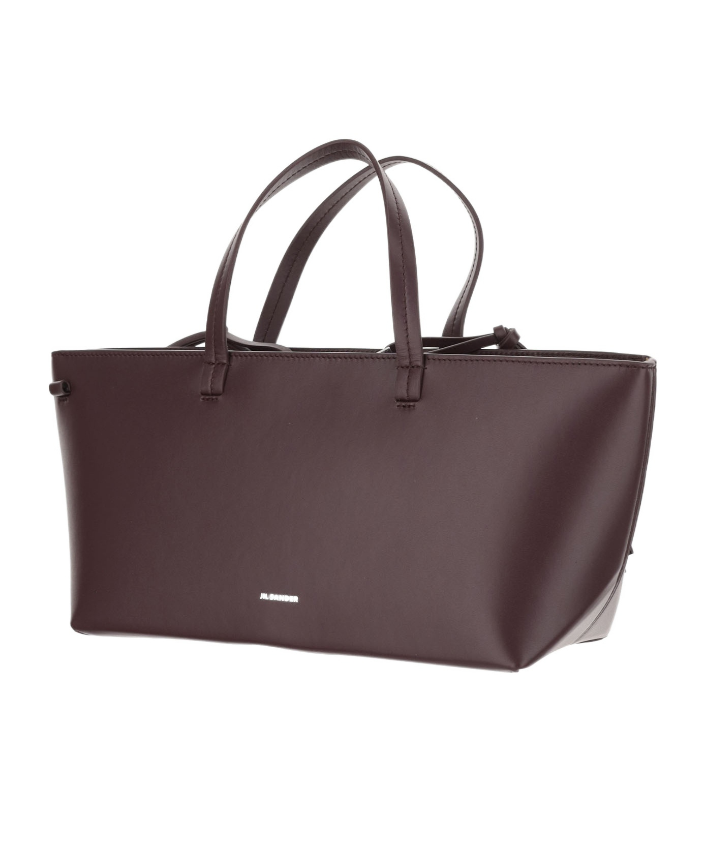 Jil Sander Small Bateau Tote Bag In Brown