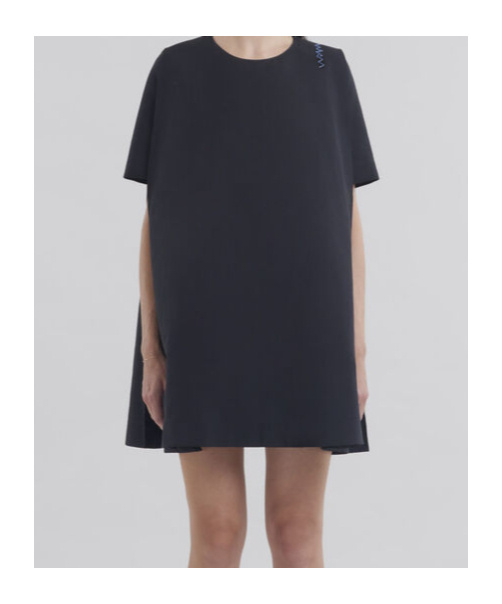 Marni Cotton Mini Dress In Black