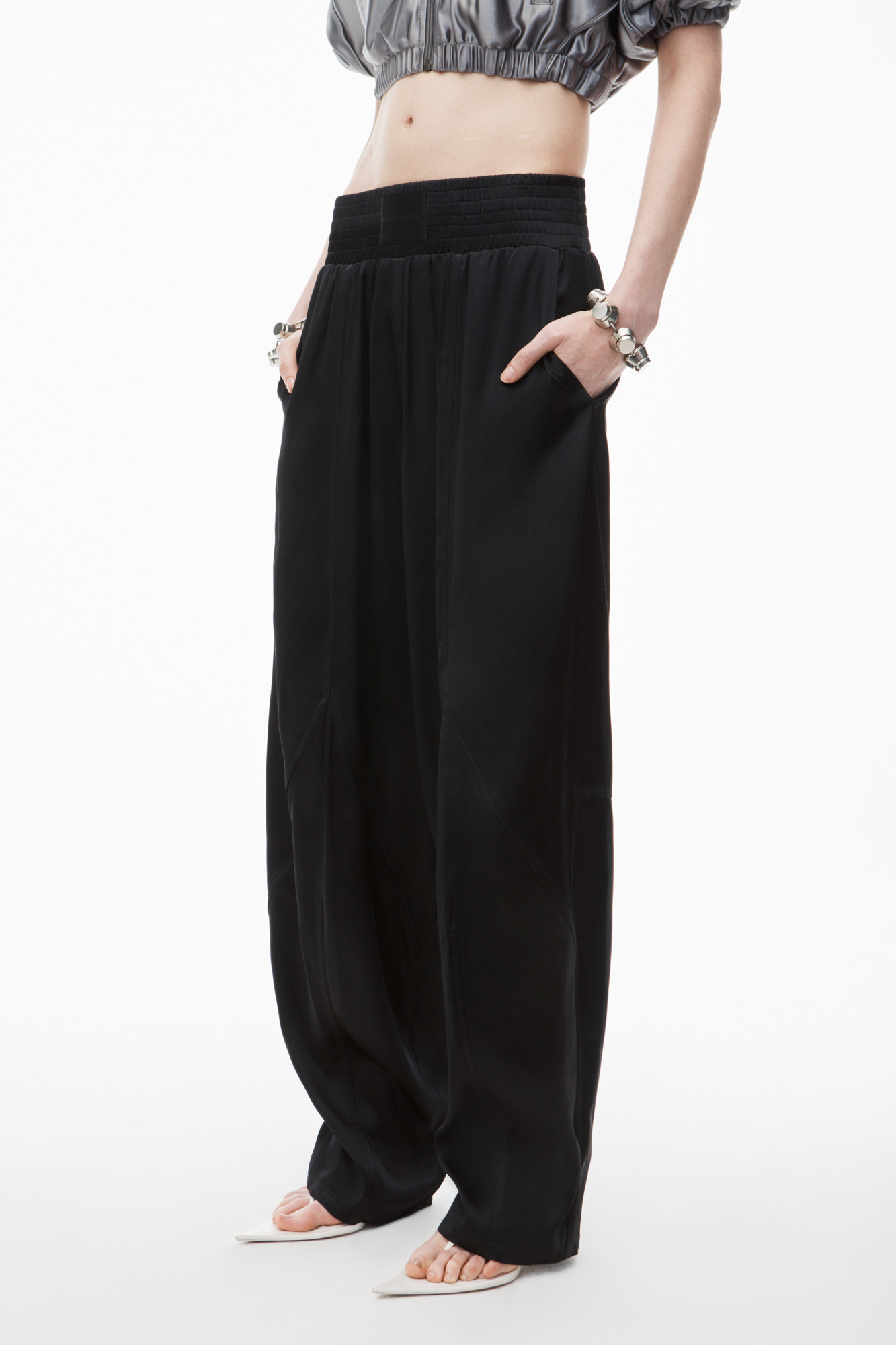 Alexander Wang Elasticated Balloon Pants In Black