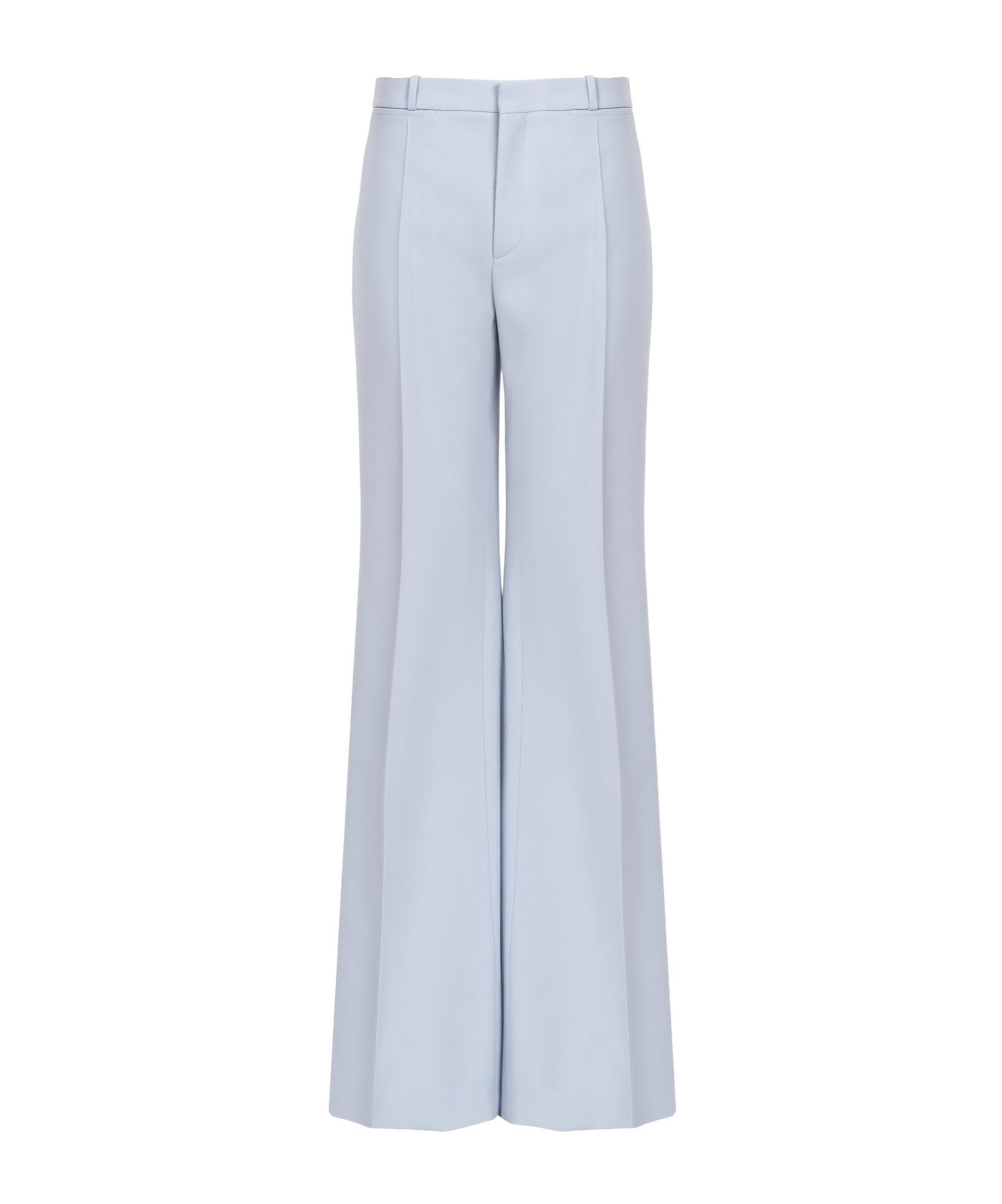 Chloé Chloe Women Pastel Light Blue Crepe Palazzo Pant In White