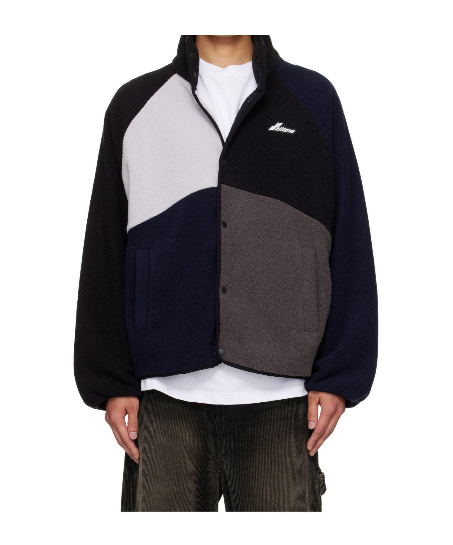 We11 Done Multicolor Colorblock Fleece Jacket In Multi