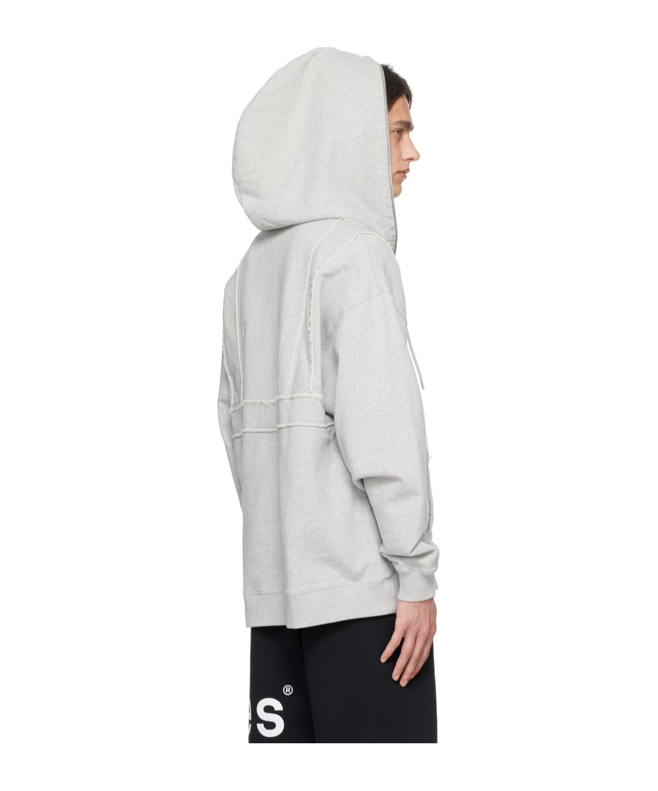Etudes Studio Hooded Skyline Heather Grey Sweaters In White