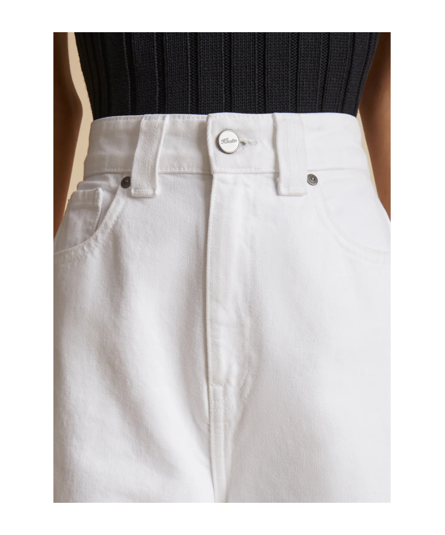 Khaite Shalbi High-rise Straight-leg Ankle Jeans In White