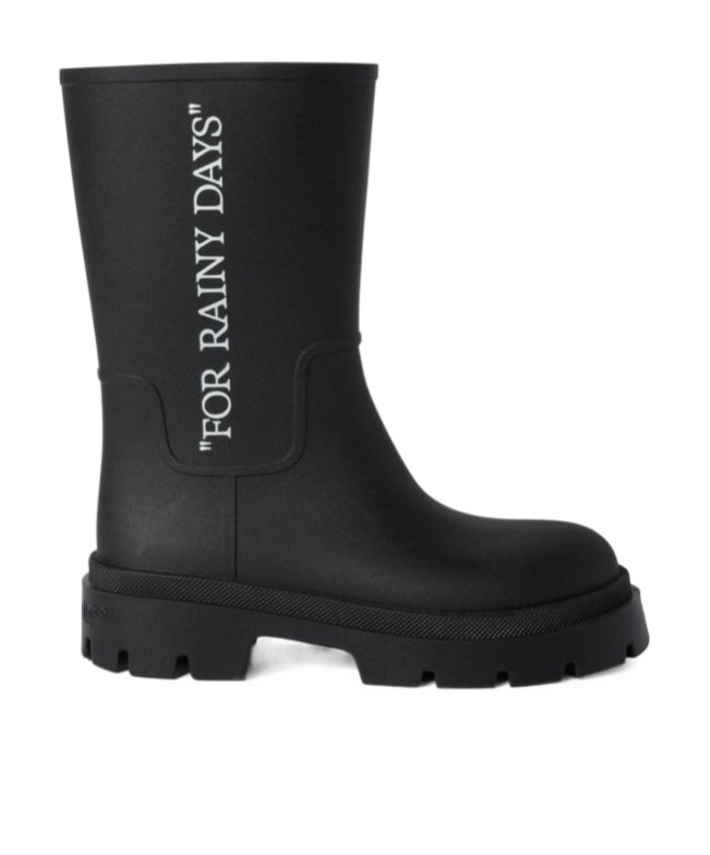 Off-white Round Head Boots In Black