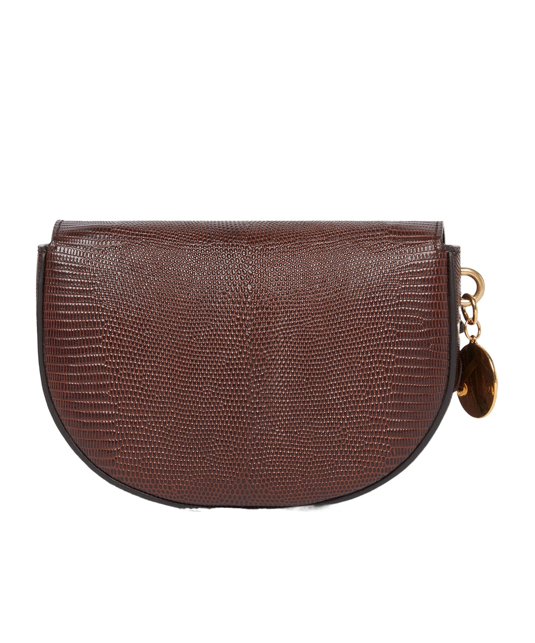 Stella Mccartney Frayme Scaly Embossed Shoulder Bag In Brown