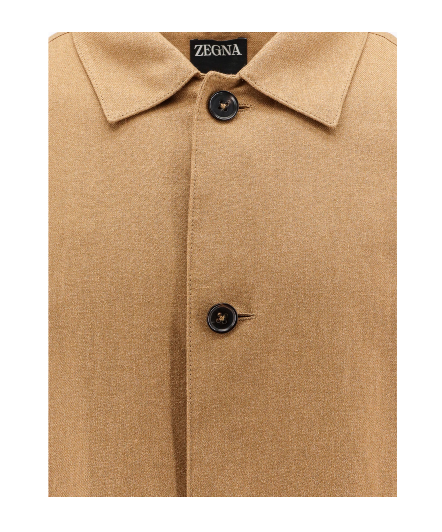ZEGNA Z ZEGNA LONG SLEEVED BUTTONED SHIRT JACKET