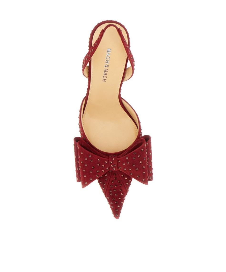 Mach&mach Le Cadeau 85 Suede Slingback Pumps In Red