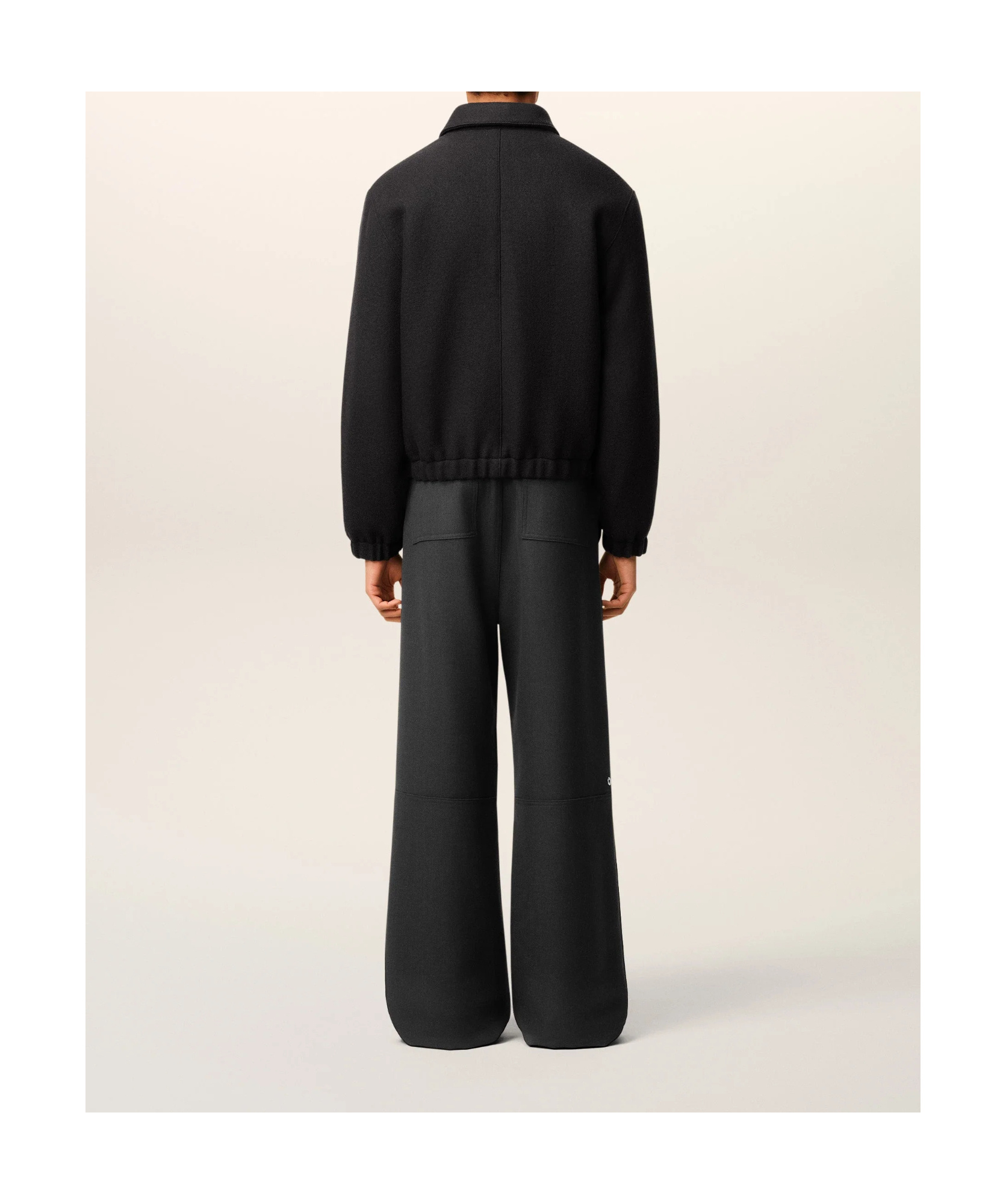 Ami Alexandre Mattiussi Black Technical Canvas Zipped Jacket Black In Black