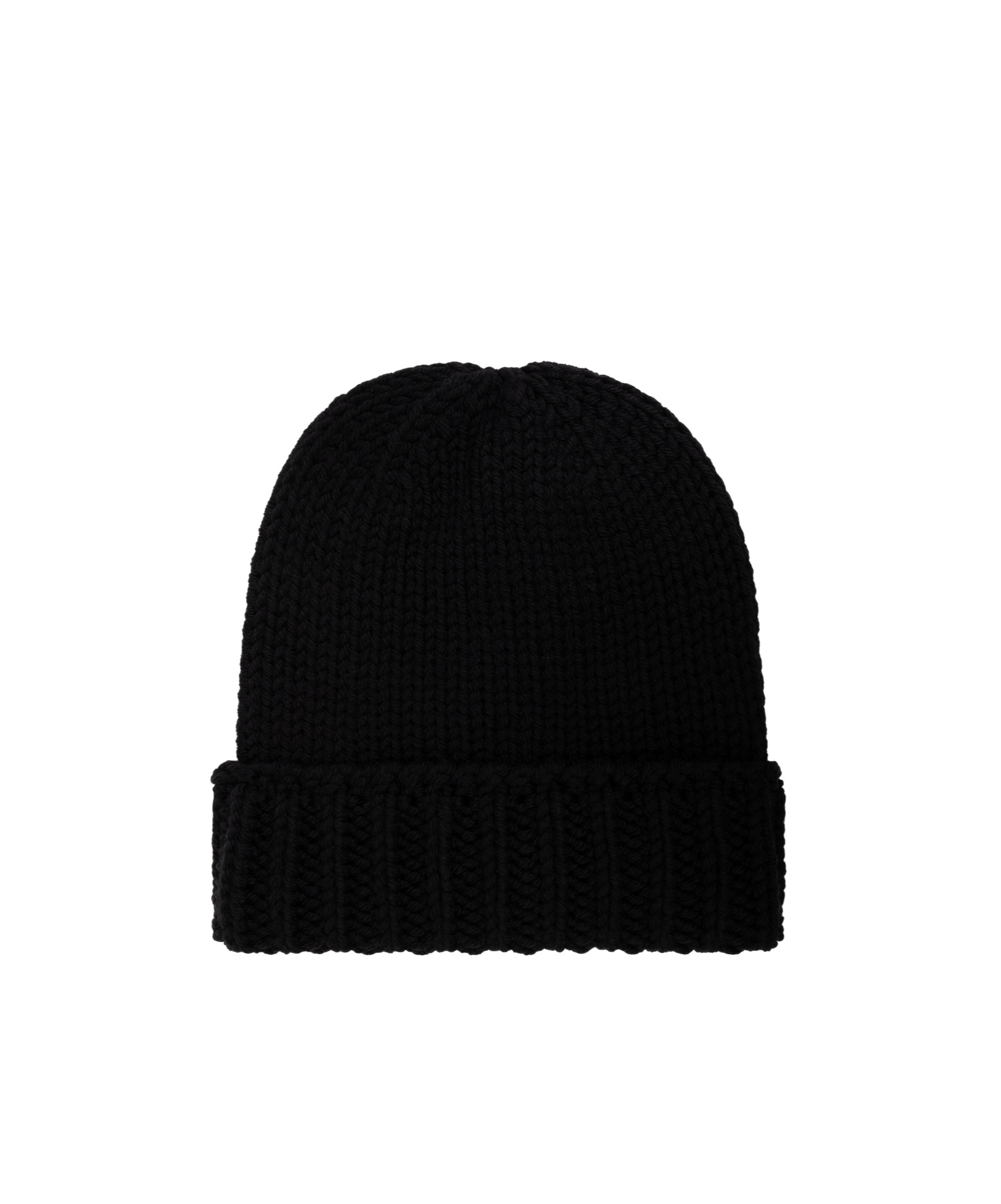 Moncler Logo Patch Beanie In Black