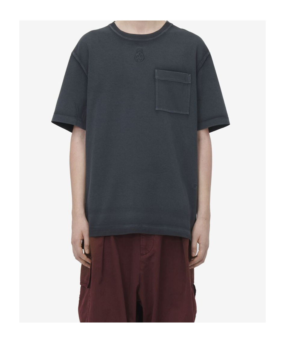 Alexander Mcqueen Alexander Mc Queen Faded Black Skull T Shirt In Black
