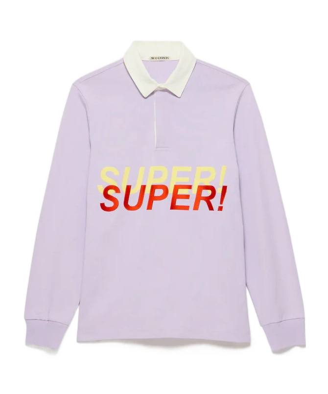 Jw Anderson Super Rugby Polo Shirt In Purple