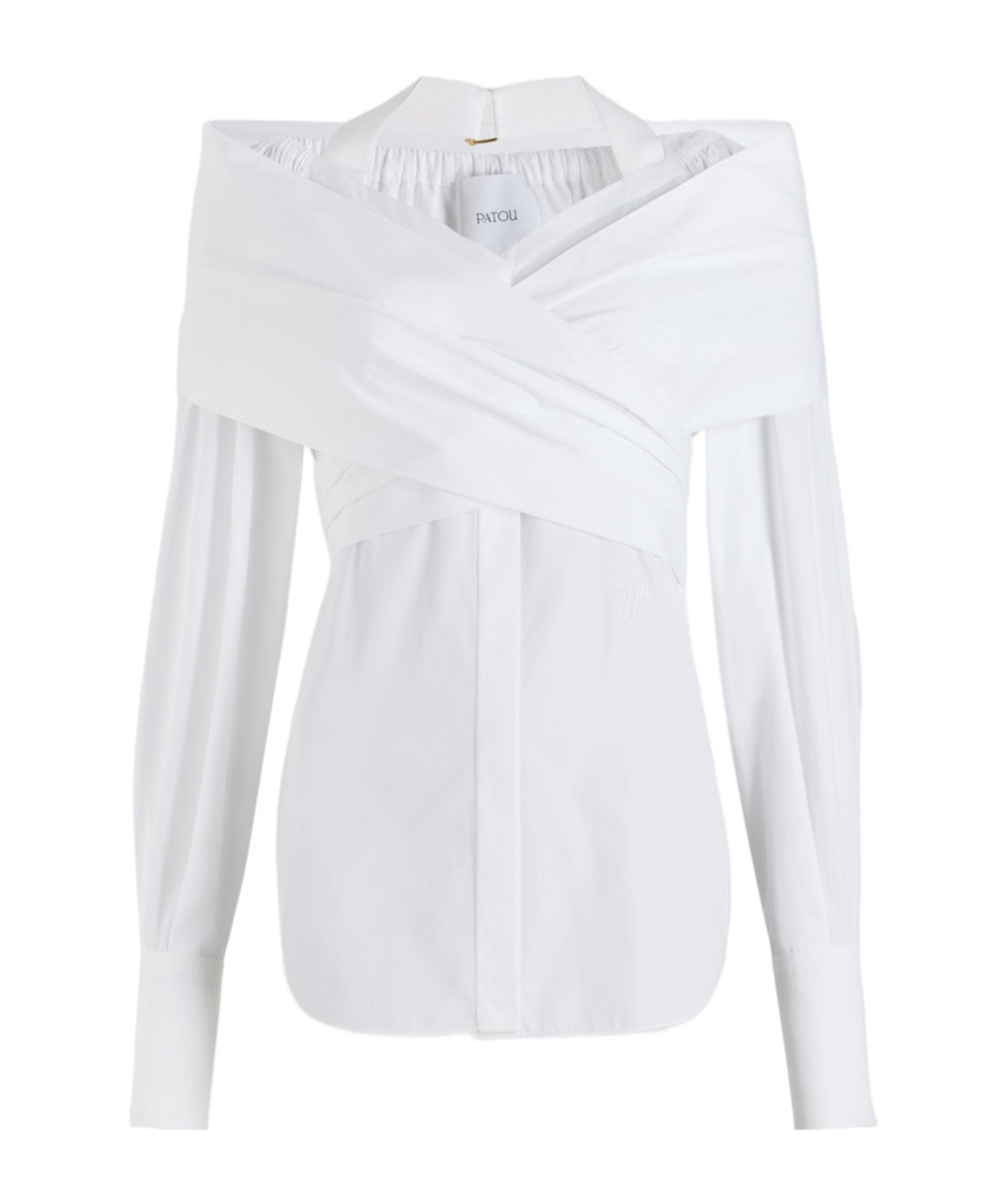 Patou Wrap-detail Shirt In White