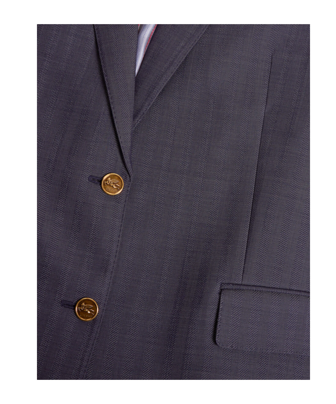 Etro Logo-engraved Buttons Oversized Jacket In Black