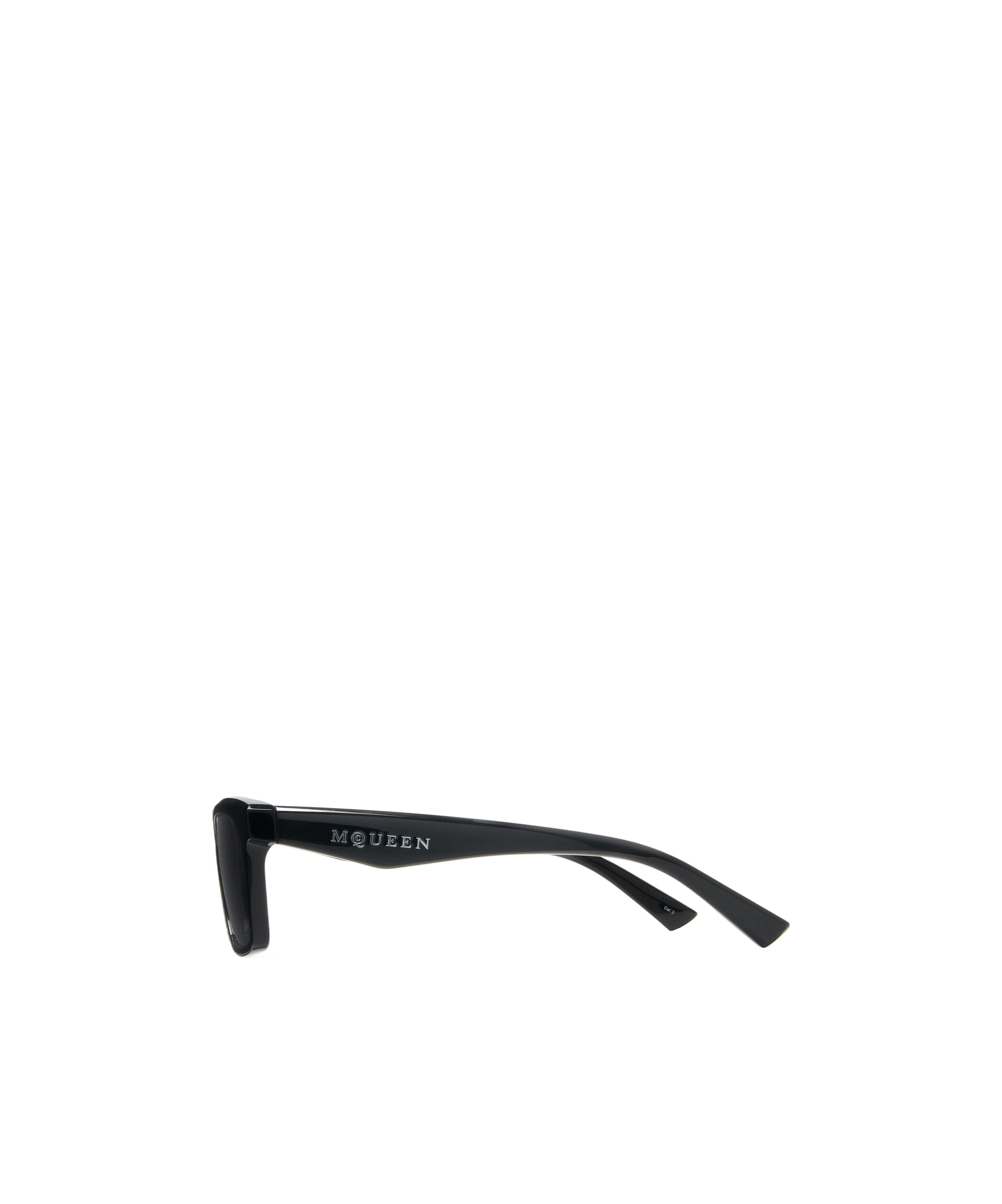 ALEXANDER MCQUEEN LOGO-PRINT RECTANGLE-FRAME SUNGLASSES