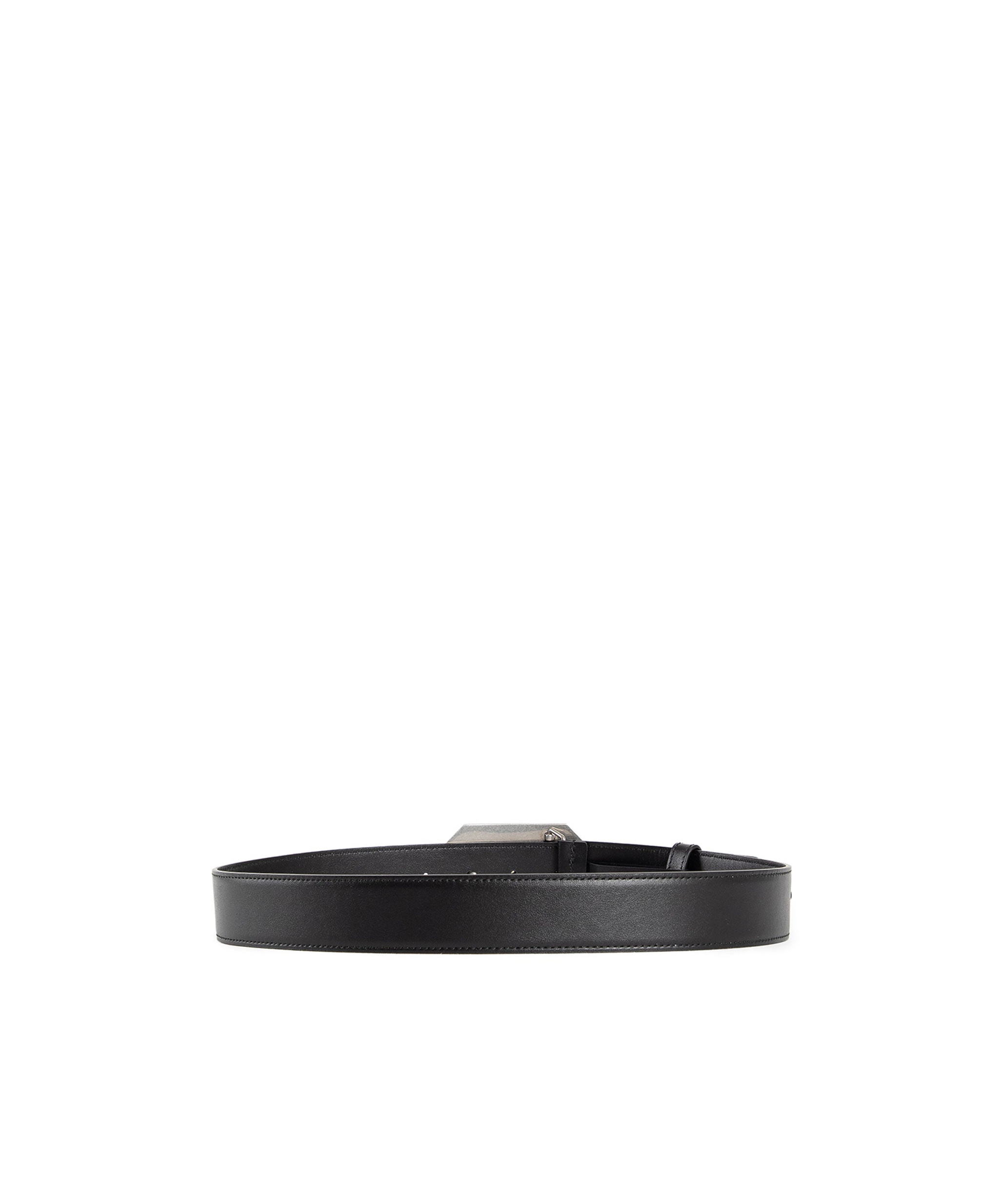 Miu Miu Buckle-fastening Leather Belt In Black