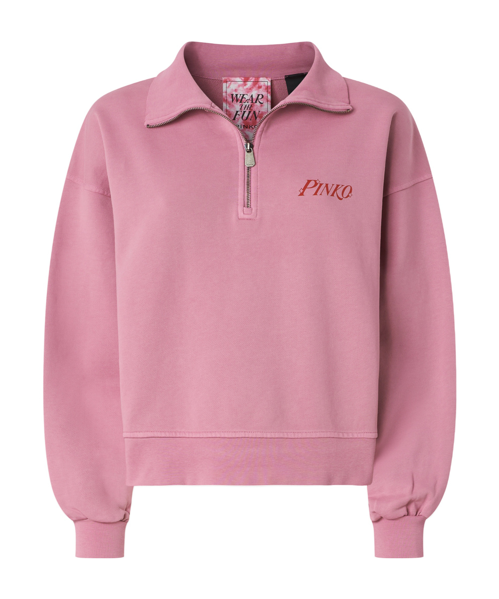 Pinko Hal-zip Collared Sweatshirt In Multi